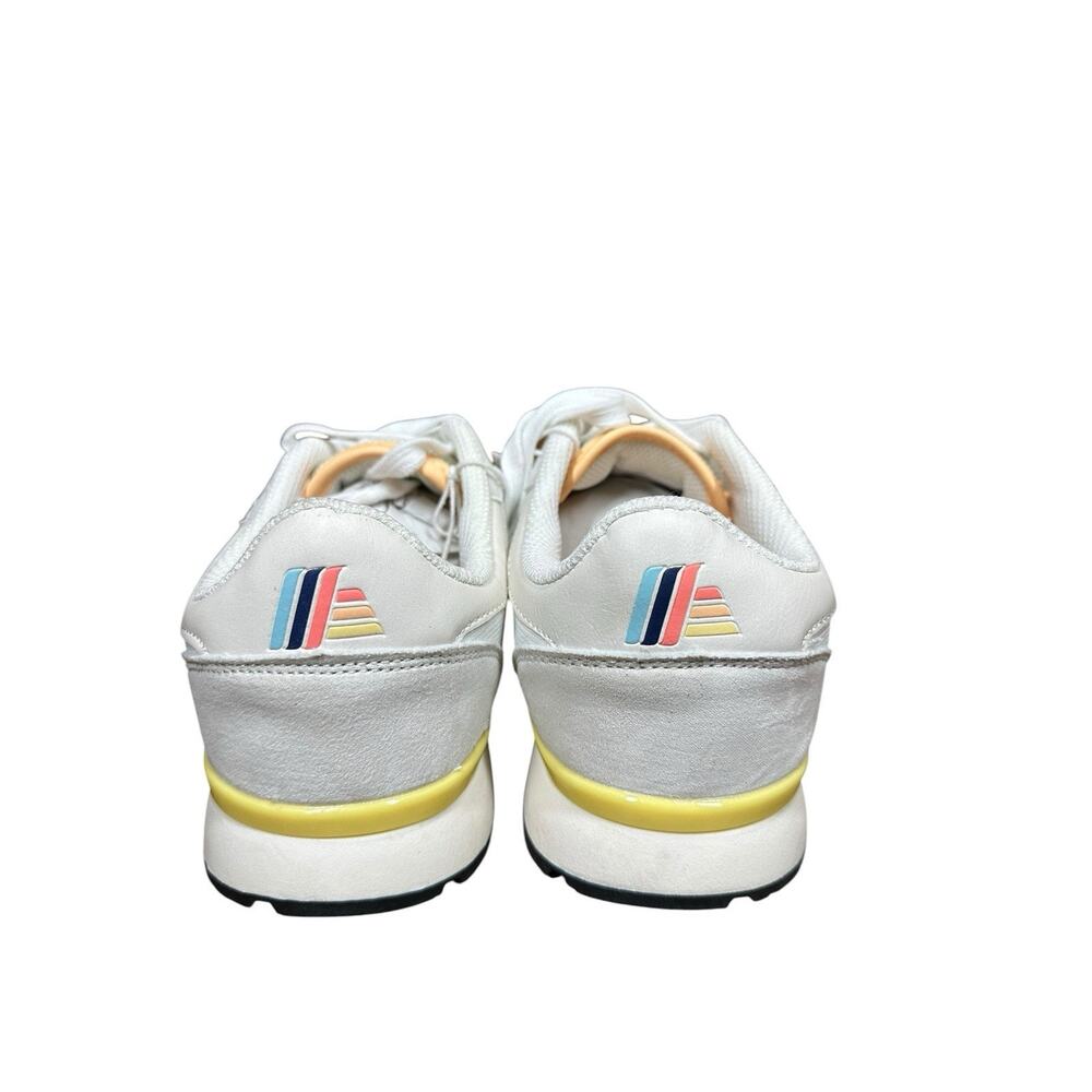 NEW Aldi Gear Womens 8 Sneakers White Colorful Logo Retro Inspired Memory Foam - Picture 7 of 8